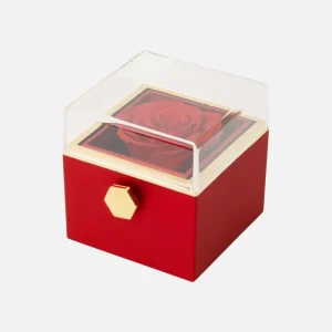 Eternal Rose Box with Jewellery | Red Preserved Rose